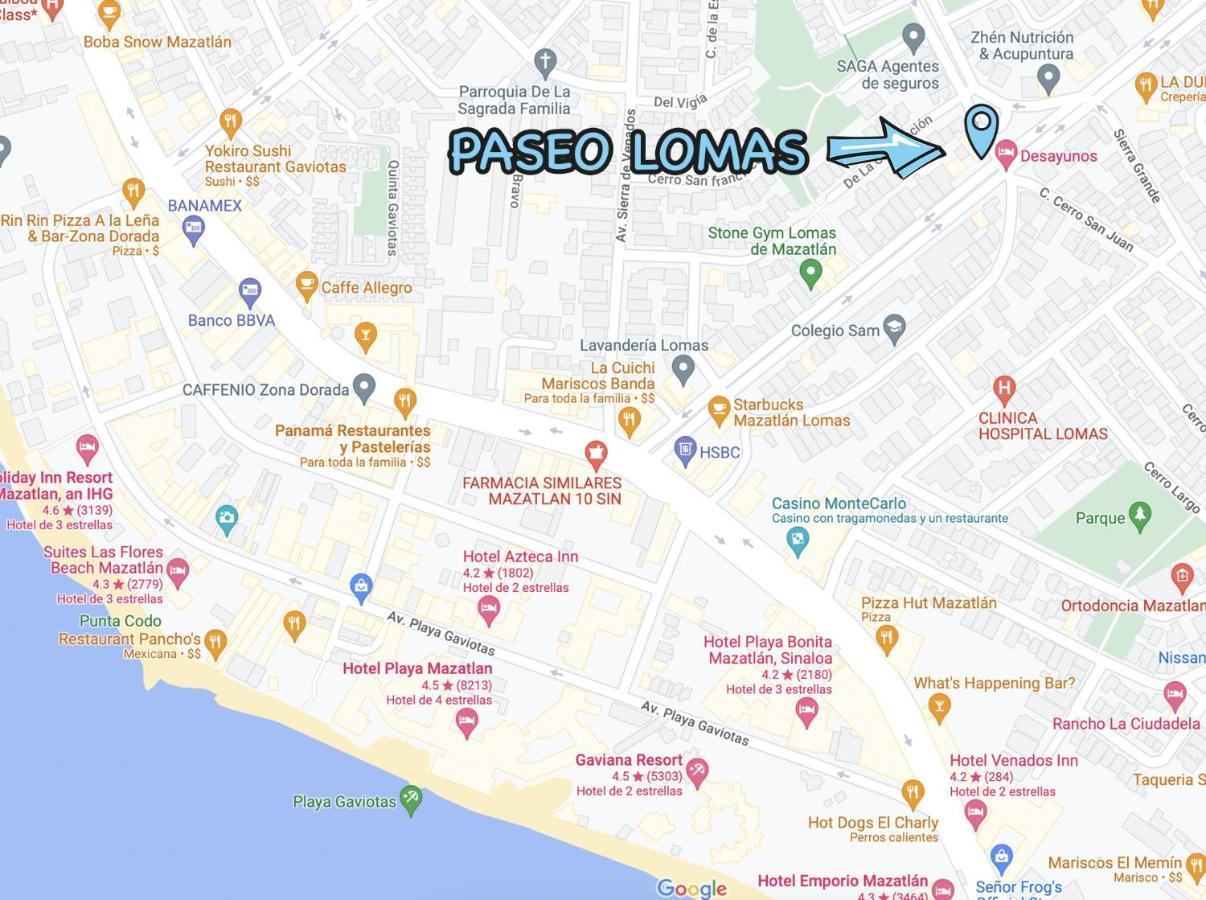 Apartamento Paseo Lomas, muy céntrico y equipado a 5 min playa Mazatlán Exterior foto